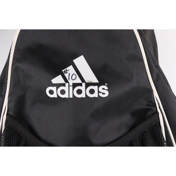 Vintage Adidas Spell Out Striped Load Spring Slingback Soccer Ball Holder Bag - Picture 2 of 11